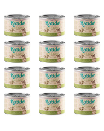 KATIDO Adult Calf and Rabbit Nassfutter Kalbfleisch mit Kaninchen für adulte Katzen 12x200g