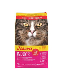 JOSERA Indoor getreidefreies Futter für kastrierte Katzen und Wohnungskatzen 10kg+1kg
