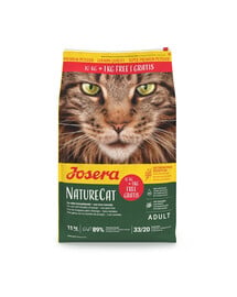 JOSERA NatureCat Trockenfutter mit Geflügel und Lachs getreidefrei für Katzen 10kg+1kg