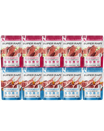 SUPER RAFI Nassfutter Pastete mit Lamm, Putenherzen, Kalb und Kaninchenleber für adulte Hunde aller Rassen getreidefrei 10x500 g