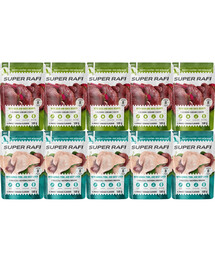 SUPER RAFI Nassfutter Pastete mit Wild, Entenherzen, Perlhuhn und Rinderleber für adulte Hunde aller Rassen getreidefrei 10x500 g