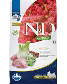 N&D Quinoa Dog Adult Mini Digestion Grain Free jagnięcina, quinoa, fenkuł włoski i karczoch 800g