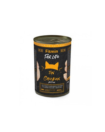 FITMIN For Life Tin Nassfutter mit Huhn in Soße für Kätzchen Monoprotein getreidefrei 400 g