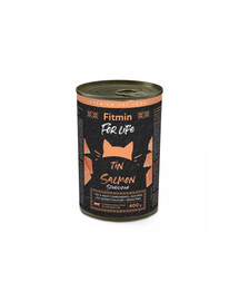 FITMIN For Life Nassfutter mit Lachs in Soße für sterilisierten Katzen getreidefrei 400 g