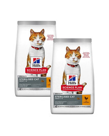 HILL'S Science Plan Young Adult Sterilised Cat Sucha mit Huhn 2x10 kg