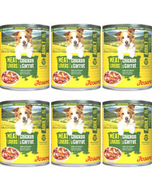 JOSERA Meat Lovers Nassfutter mit Huhn und Karotte für adulte Hunde glutenfrei 6x800g