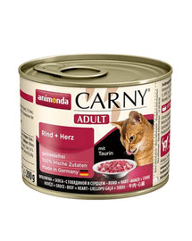 ANIMONDA Carny Nassfutter mit Rind und Herz für adulte Katzen getreidefrei 200 g