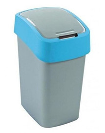 CURVER Mülleimer "FLIP BIN" 25 L silber/blau