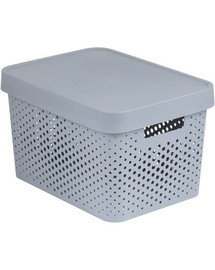 CURVER INFINITY Box mit Punktmuster, 17 L hellgrau