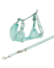TRIXIE Junior Welpengeschirr mit Leine 26-34 cm/10 mm, 2 m, mint