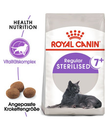 ROYAL CANIN STERILISED 7+ Trockenfutter für ältere kastrierte Katzen 1,5 kg