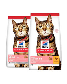 HILL'S Science Plan Feline Adult Light Chicken 20 kg (2 x 10 kg)