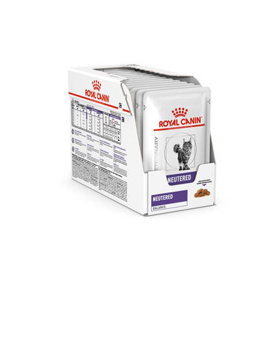 ROYAL CANIN VHN Cat Neutred Balance 12x85g Nassfutter für erwachsene Katzen mit Neigung zu Übergewicht, ab Sterilisation bis zum Alter von 7 Jahren