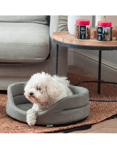 FERA Hundebett oval grau XL 75x62x22 cm