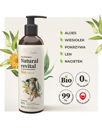 COMFY Natural Revital 250 ml Regenerierendes Shampoo für Hunde