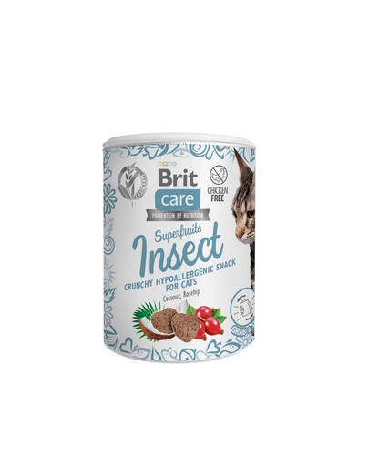 BRIT Care Cat Snack Superfruits Insect with Coconut Oil and Rosehips 100 g