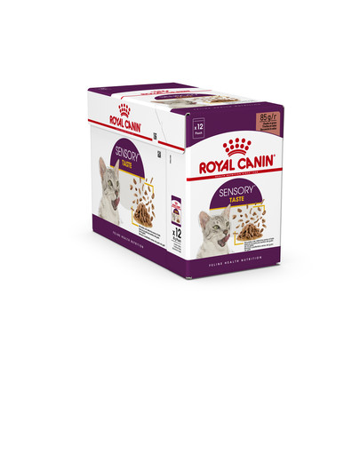 ROYAL CANIN Sensory Taste Stücke in Soße 12x85g für ausgewachsene Katzen zur Stimulierung des Geschmackserlebnisses