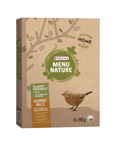 VERSELE-LAGA Gourmet Meisenknödel mit Erdnüssen und Sonnenblumenkernen ohne Netz 6 Stück, 540g