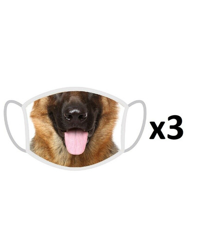 FERA 3x Schutzmaske Deutscher Schäferhund