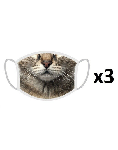 FERA 3x Schutzmaske Katze