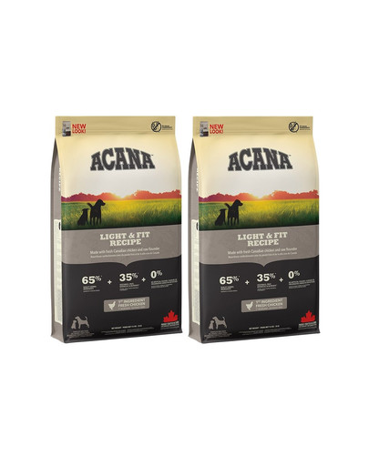 ACANA Light & Fit Dog 4 kg (2 x 2 kg)