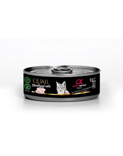 ALPHA SPIRIT Wachtel sterilisierte Katzen 85 g