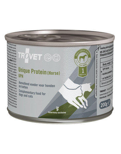 TROVET Unique Protein Horse UPH Nassfutter für Hunde und Katzen mit Pferdefleisch 200 g