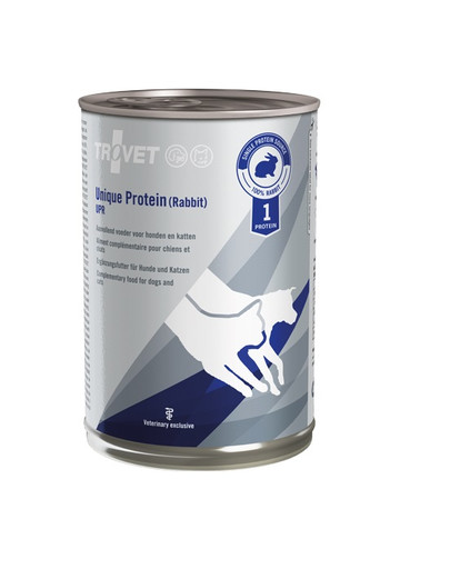 TROVET Unique Protein Rabbit UPR Nassfutter für Hunde und Katzen mit Kaninchen 400g