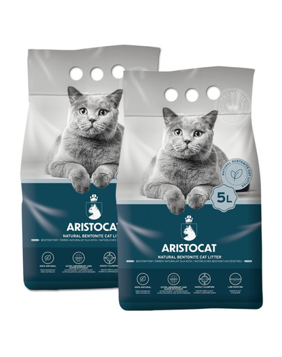 ARISTOCAT Bentonite Plus natürliches Bentonit Katzenstreu 10 l (2 x 5 l)