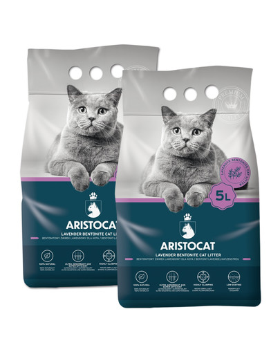 ARISTOCAT Bentonite Plus Bentonit Katzenstreu Lavendel 10 l (2 x 5 l)