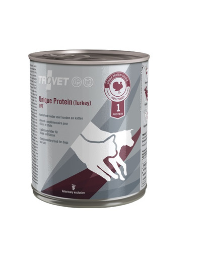 TROVET Unique Protein Turkey UPT Nassfutter für Hunde und Katzen mit Pute 800 g