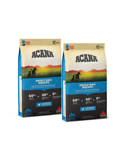 ACANA Heritage Adult Dog 22.8 kg (2 x 11.4 kg)