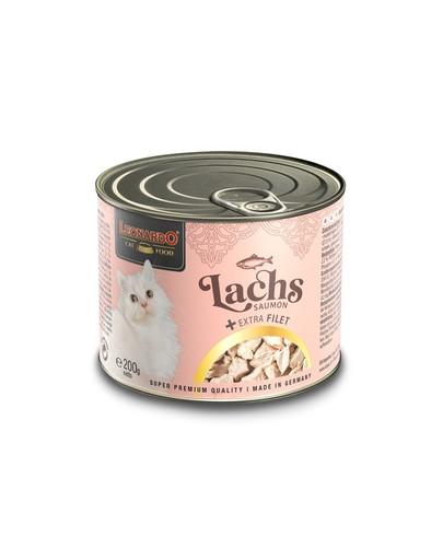 LEONARDO Lachs mit extra Filet Nassfutter für Katzen 200 g