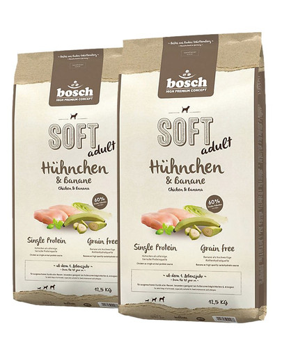 BOSCH SOFT ADULT Hühnchen & Banane 25 kg (2 x 12,5 kg)