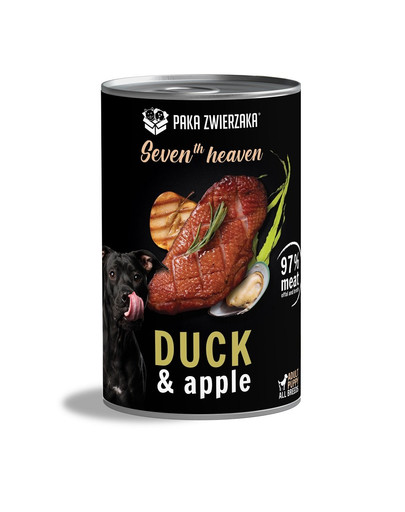 PAKA ZWIERZAKA Seventh Heaven Nassfutter mit  Ente und Apfel getreidefrei für alle Hunde 400 g