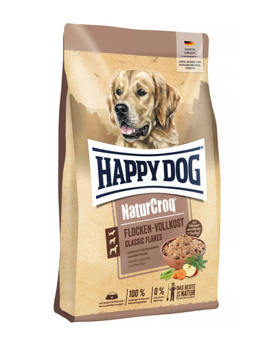 HAPPY DOG Naturcroq Flocken Vollkost für adulte Hunde aller Rassen 10kg