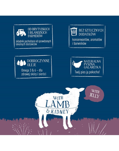 BUTCHER'S Originalrezept in Gelee, Hundefutter, Stücke mit Lamm in Gelee, 400g