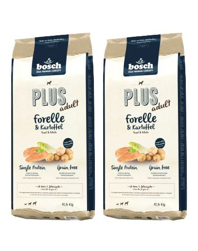 BOSCH PLUS ADULT Forelle & Kartoffel 25 kg (2 x 12,5 kg)
