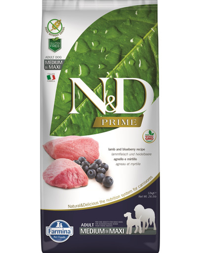 FARMINA N&D Lamm & Heidelbeere Adult Medium Maxi 12 kg