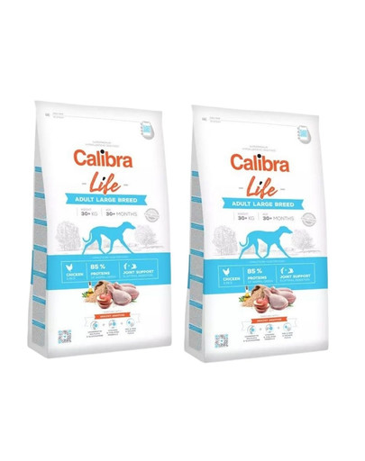 CALIBRA Dog Life Adult Large Breed Chicken 24 kg (2 x 12 kg)