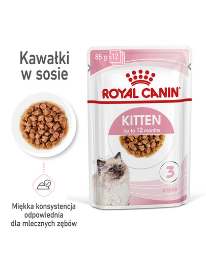 ROYAL CANIN KITTEN Nassfutter in Soße für Kätzchen 24x85g