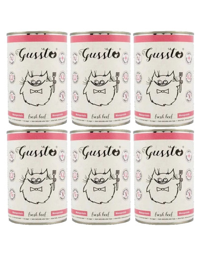 GUSSTO Cat Fresh Beef 6x400 g