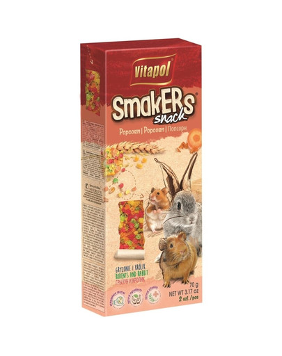 VITAPOL Smakers für Nagetiere-Popcorn 2 Stück