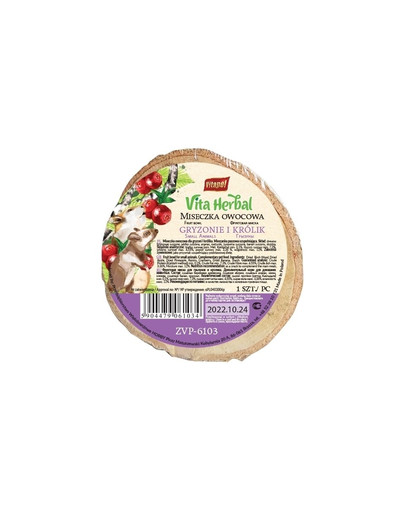 VITAPOL Vita Kräuter-Fruchtschale für Nager und Kaninchen