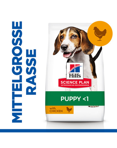 HILL'S Science Plan Canine Puppy Medium Chicken 18 kg mittelgroßes Hundefutter Huhn
