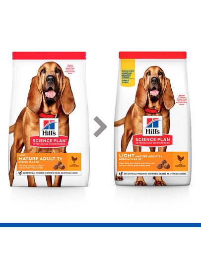 HILL'S Science Plan 7+ Dog Mature Light Medium Chicken 14 kg