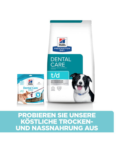 HILL'S Prescription Diet Canine t/d 4 kg Futter zur Förderung der Zahngesundheit Ihres Hundes