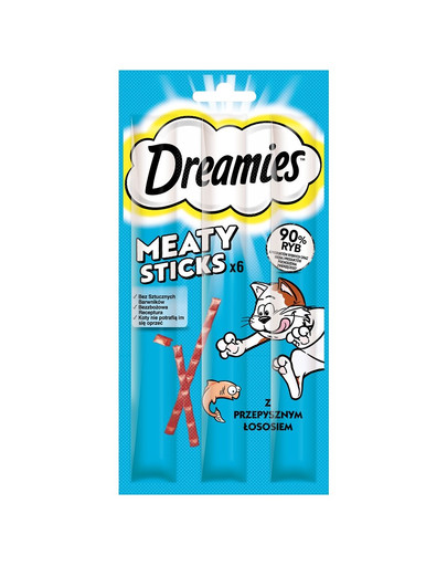 DREAMIES Meaty Sticks mit Lachs für adulte Katzen 30 g