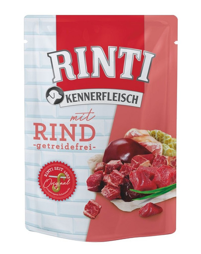 RINTI Kennerfleisch Beef Rind Nassfutter für Hunde 400 g