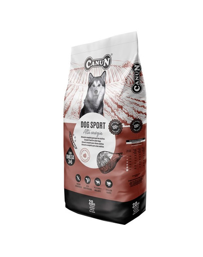 CANUN Dog Sport 20 kg Rindfleischfutter für energiegeladene und sportliche Hunde